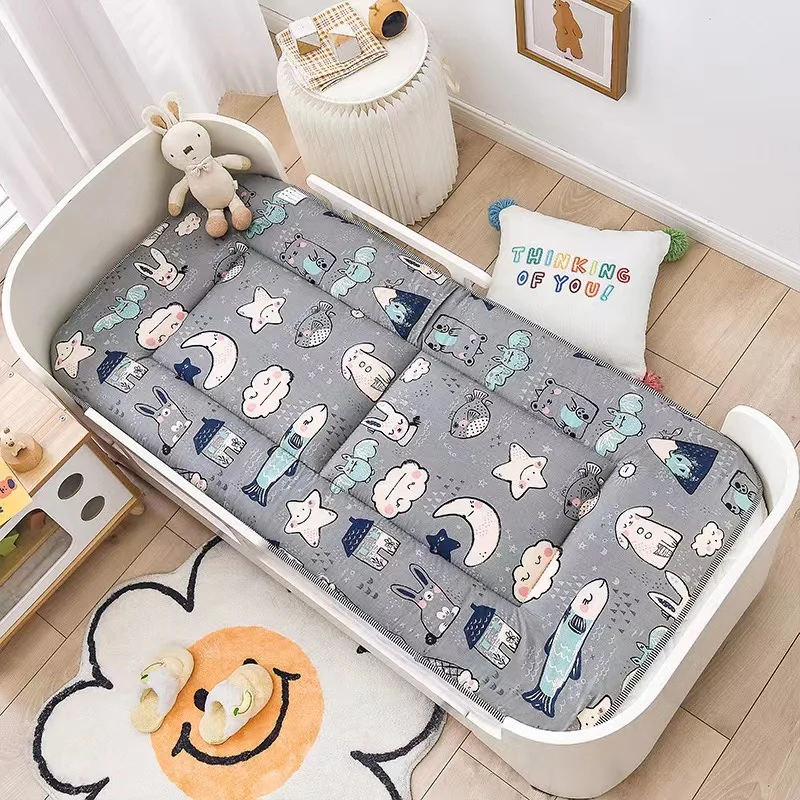 IMBABY Bed Mattresses Thick Baby Cradle Mattress Pad Cute Cartoon Baby Bed Mattress Crib Cotton Mattress Cradle 120x60 135X60