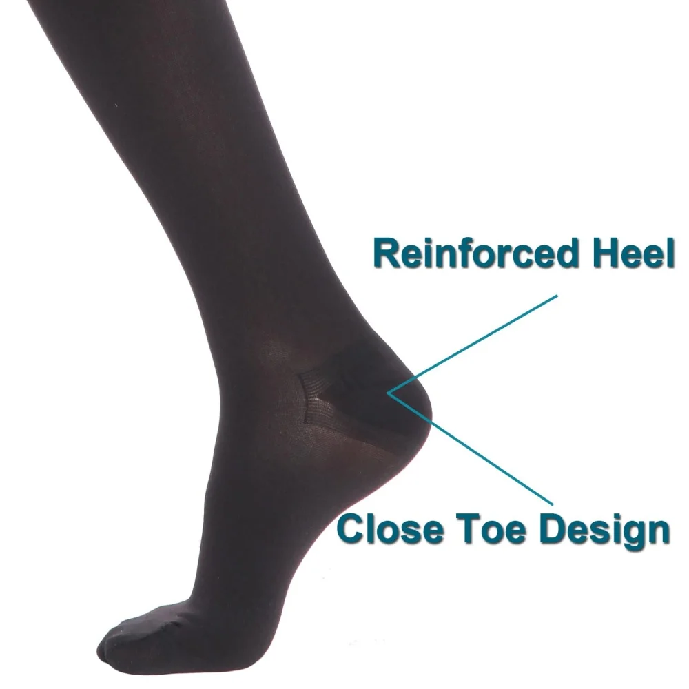 20-30mmHg Thigh High Compression Stockings Closed Toe Socks Women Men Varicose Veins Socks Leg Brace Compression Sleeves