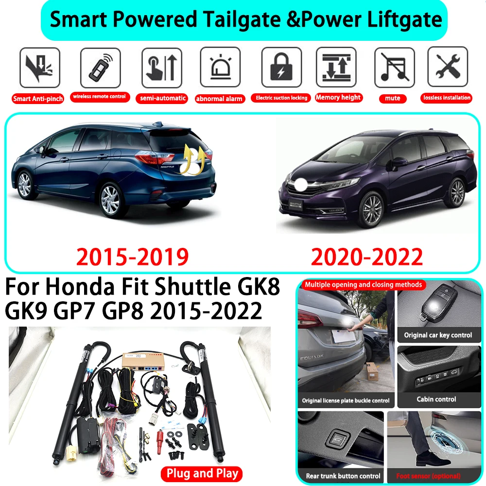 

for Honda Fit Shuttle GK8 GK9 GP7 GP8 2015-2022 OEM Smart Automatic Powered Tailgate Electric Power Tailgate Lift Kit Key Close