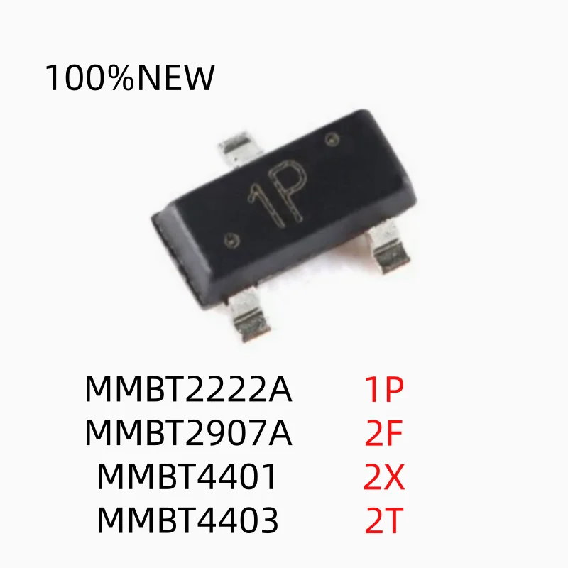 (100 Pieces) 100% New Mmbt2222A 1P Mmbt2907A 2F Mmbt4401 2X Mmbt4403 2t Sot-23 Smd Transistors