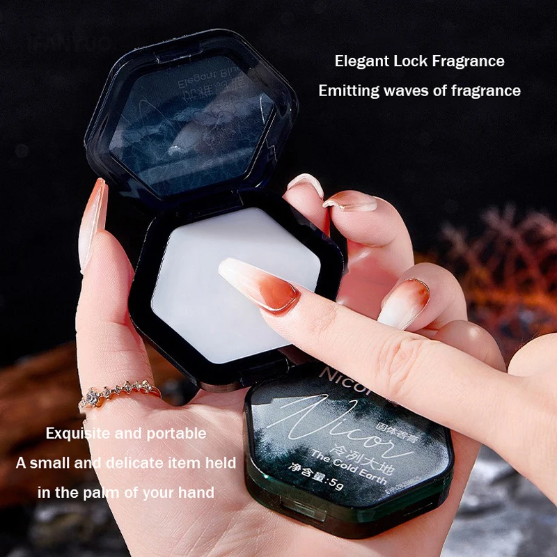 Men's Refreshing Long-lasting Solid Perfume Portable Mild Vanilla Fragrance Portable Solid Life Perfume Ideal Gift for Boyfriend
