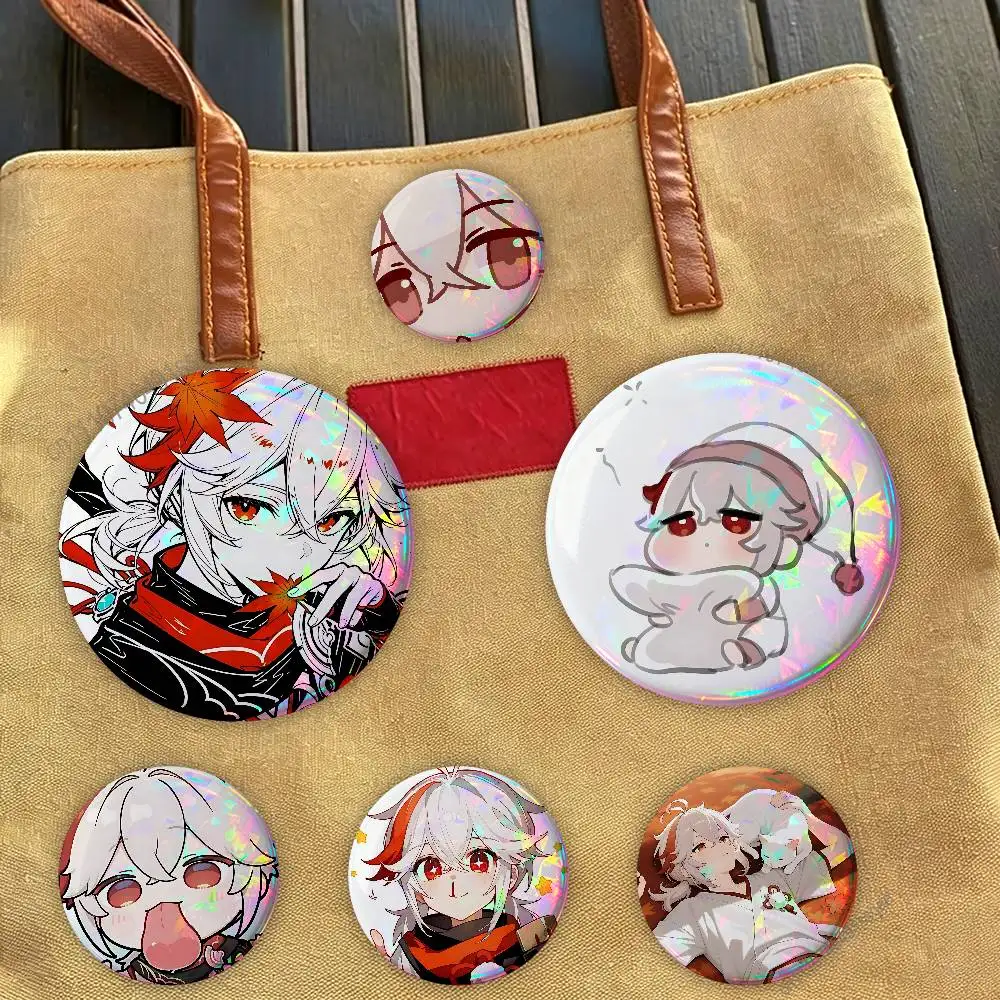 Kazuha Cat G-Genshin I-Impact Badge Pins For Friend, Backpack, Clothing, Collectible Accessories, Jewelry Gift