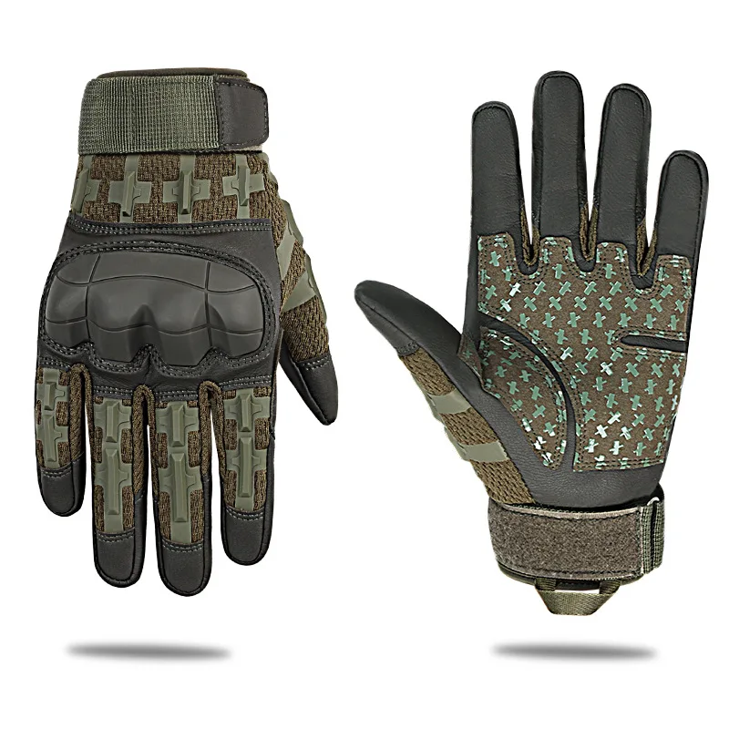 Protective Gloves, Wear‑Resistant Non‑Slip Full‑Finger Gloves for Cycling & Sports