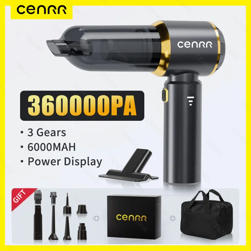 CENRR 360000PA Car Vacuum Cleaner Powerful Wireless Vacuum Cleaner Handheld Cleaning Machine Portable Home Appliance