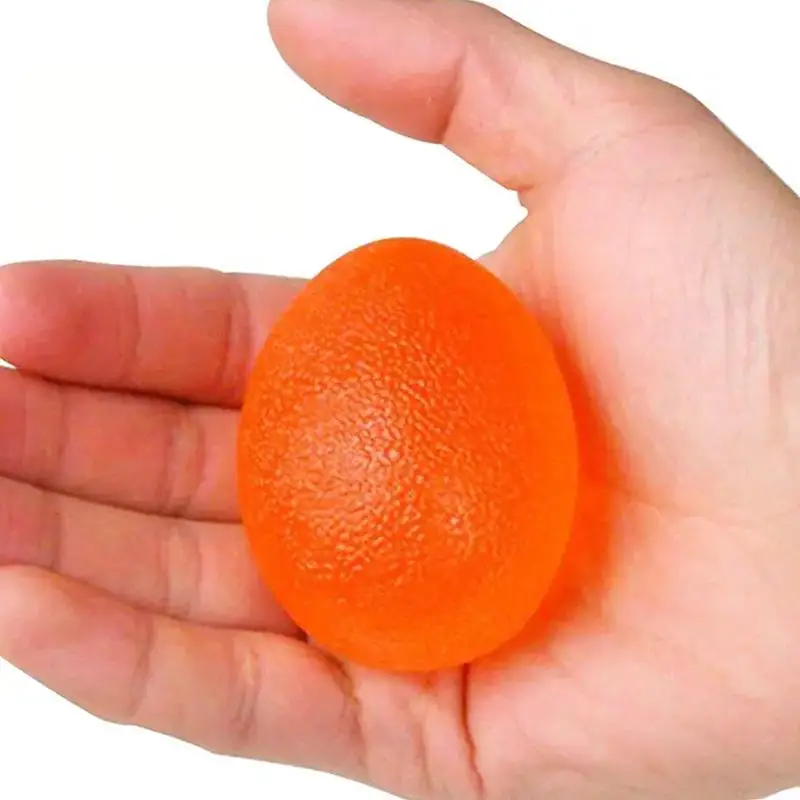 Egg Shape TPR Hand Therapy Grip Balls-Durable & Portable Multi-color Stress Relief Finger Exerciser for Kids and Adults