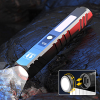 Portable LED COB Camping Flashlight 7 Lighting Modes Telescopic Zoom Outdoor Torch With Power Display Magnetic 18650 Battery
