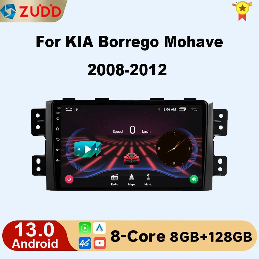 

Android 13 2din Car Radio BT Intelligent System For KIA Borrego Mohave 2008-2012 Auto Video Player 8G 128G Carplay Android Auto