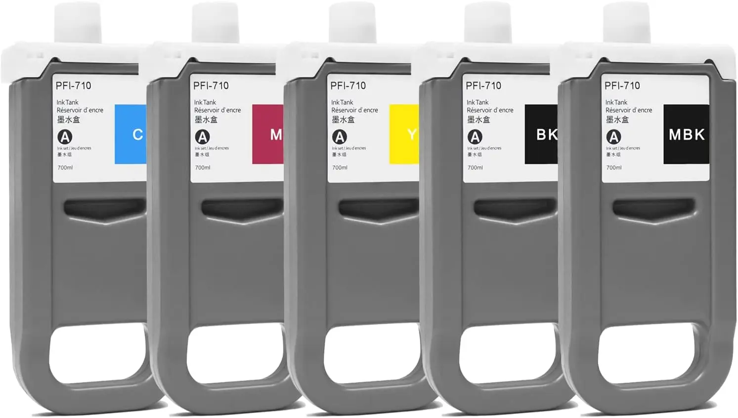 PFI-710 PFI 710 Ink Cartridge Compatible For Canon TX2000 TX3000 TX4000 Printer with Pigment Ink PFI710 MBK C M Y BK 700ML