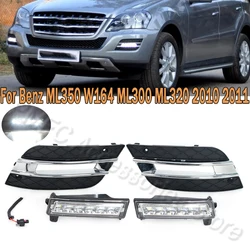 Car Front Bumper LED DRL Daytime Running Light Fog Light For Benz ML350 W164 ML300 ML320 2010 2011 A1649060151 1648802024