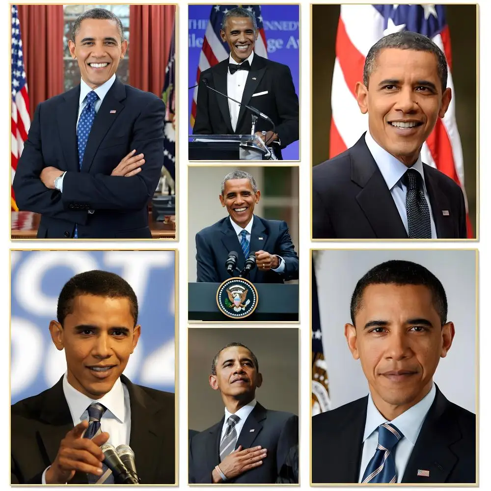 Politician Celebrity B-Barack Hussein Obama Poster Living Room Bedroom Decorative Print Unframed Decor