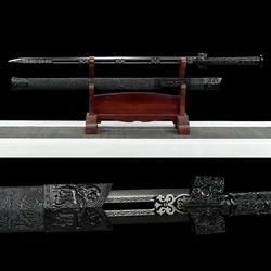 105cm Chinese Han sword Ice soul hollowed out Han sword Medieval real steel sword Free sword sharp weapon Samurai sword