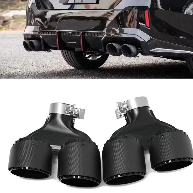 Car Exhaust Tip For BMW G60 G61 520i 530i Changed VTEN Bodykit Quad Exhaust Tip Muffler Tip Tailpipe Exhaust System Nozzle