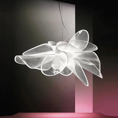 

Romantic Flower Ceiling Chandelier 2024 New Nordic Hanging Lamps for Ceiling Artistic Decoration Home Lustres for Bedroom Decor