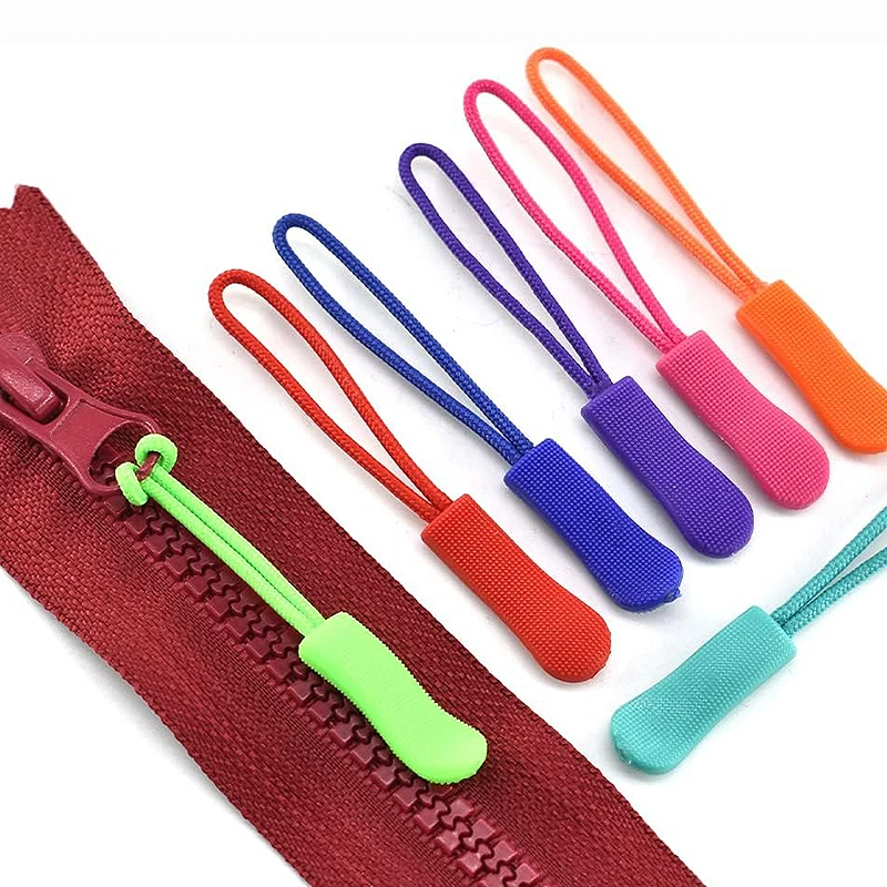 

20/10pcs Zipper Puller End Fit Rope Tag Replacement Clip Broken Buckle Fixer Zip Cord Bag Suitcase Tent Backpack Zipper Head