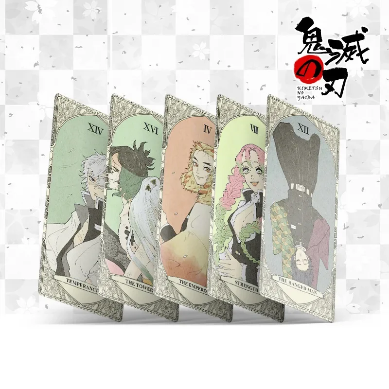 Anime 22 Buah Demon Slayer Slayer Tarot Tanjirou Nezuko Kimetsu No Yeyang Kartu Tarot Alat Peraga Cosplay Permainan Genshin Hadiah Kartu Dampak