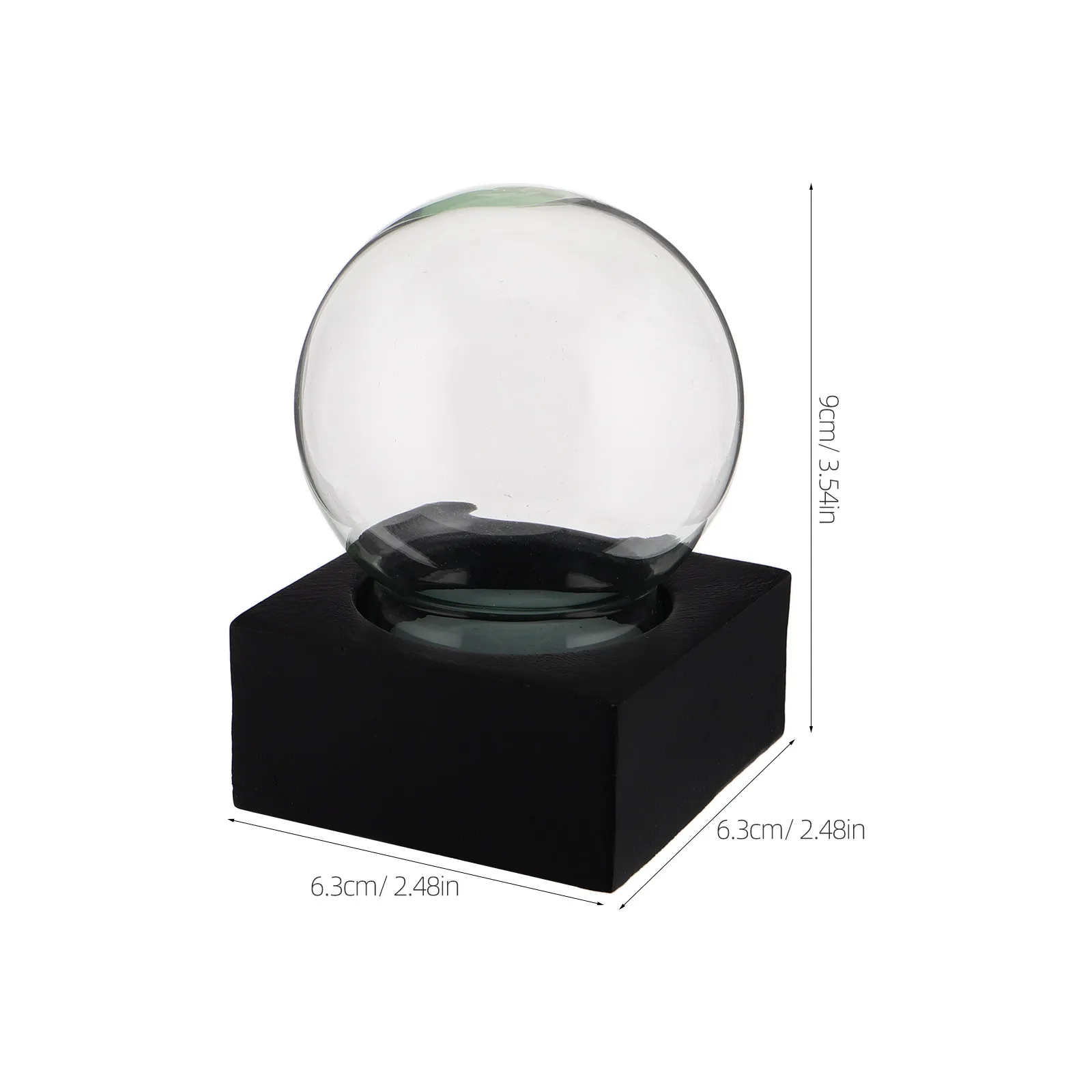 Empty Glass Snow Globe DIY Kit Wooden Base Creative Craft Project Holiday Decorations Snow Globe Making Supplies