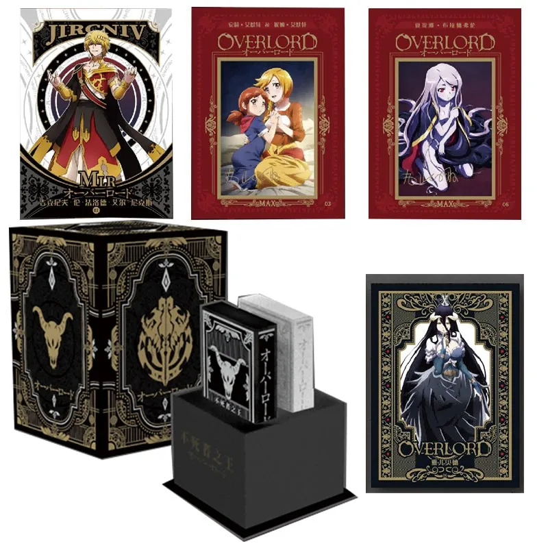 Original Overlord Luxury Collection Card Box Anime Characters Limited Edition Metal Hollow Out Cards TCG Game Toy Boy Hobby Gift