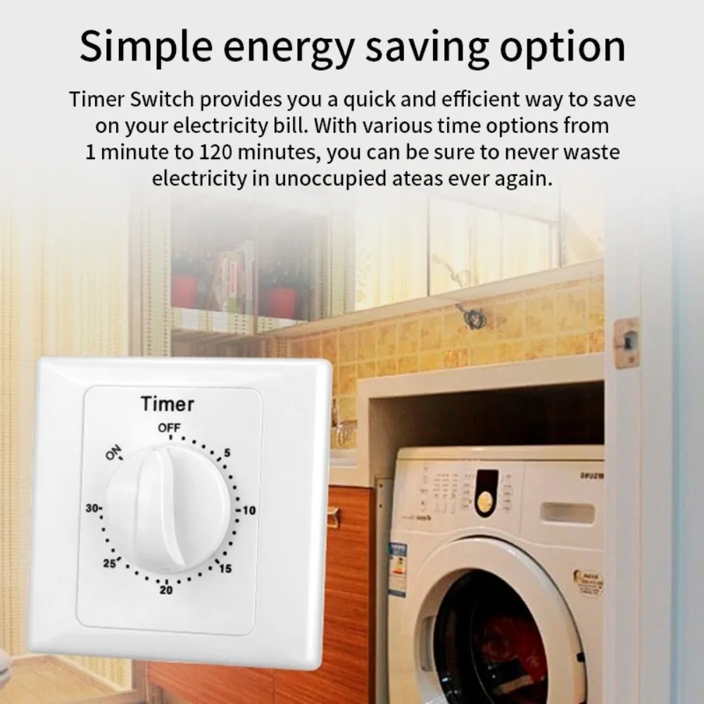 Countdown Turn Off Water Pump Timer Switch Socket Automatically Power Off Energy Saving Power Control Mechanical Timer Switch