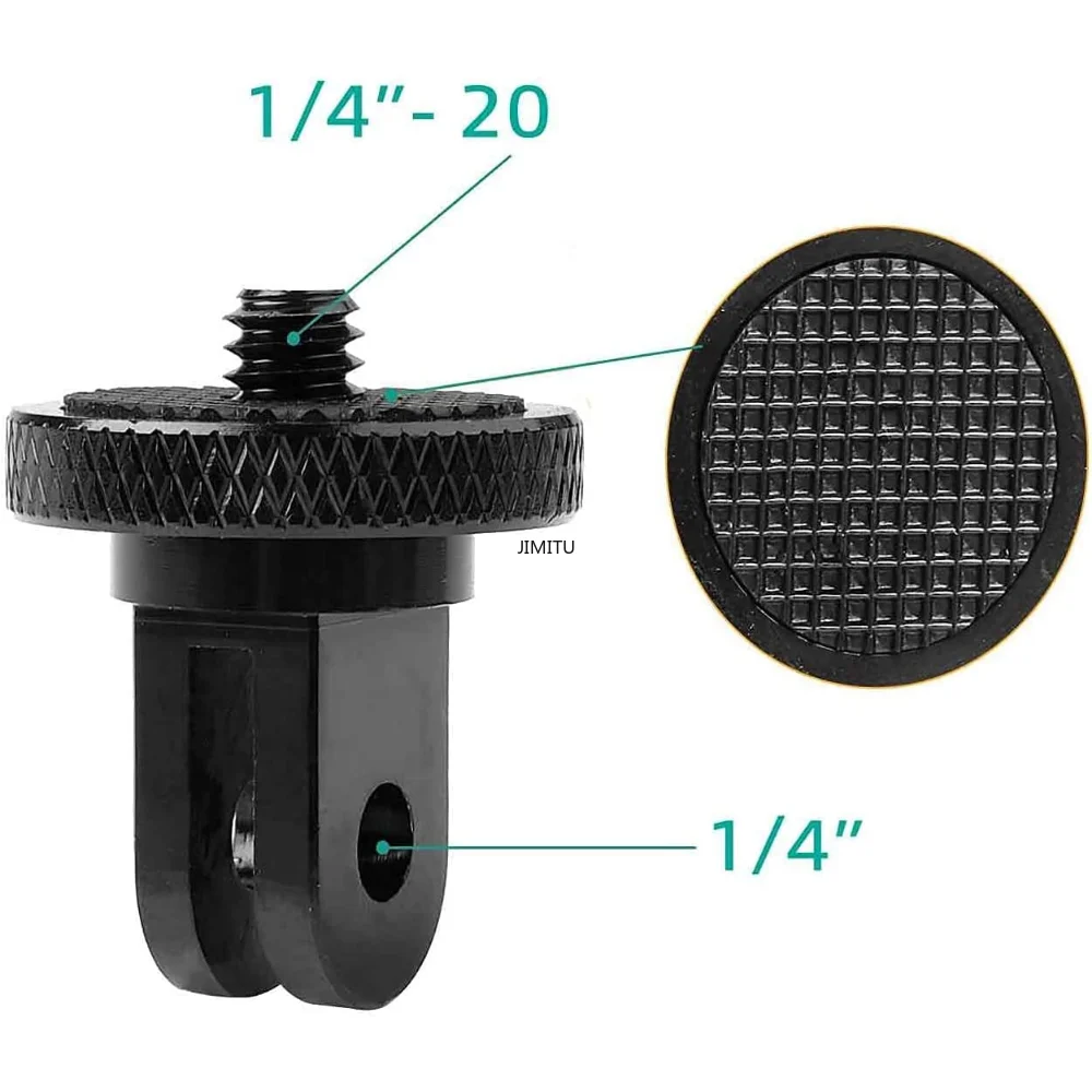 Aluminum Alloy 1/4 inch Mini Tripod Adapter Mount for GoPro Hero 10 9 8 7 6 5 4 Black Sjcam M10 Xiaomi Yi 4K Eken Action Cameras