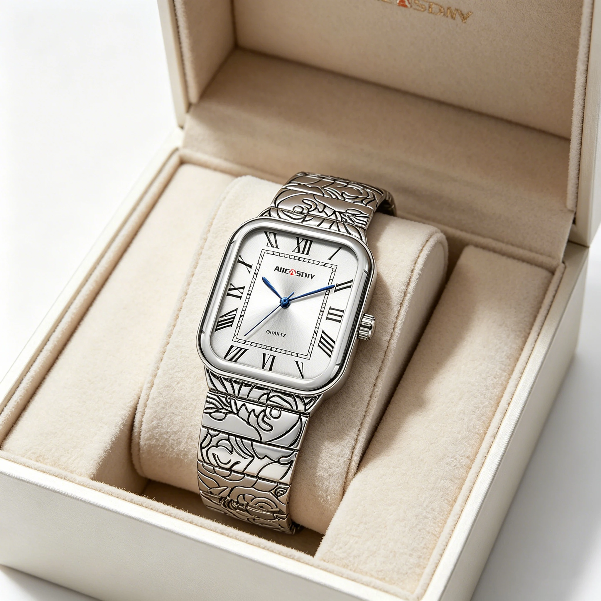 

Men's Retro Square Gold Watch Waterproof Steel Strip Quartz Watch Men's Watch