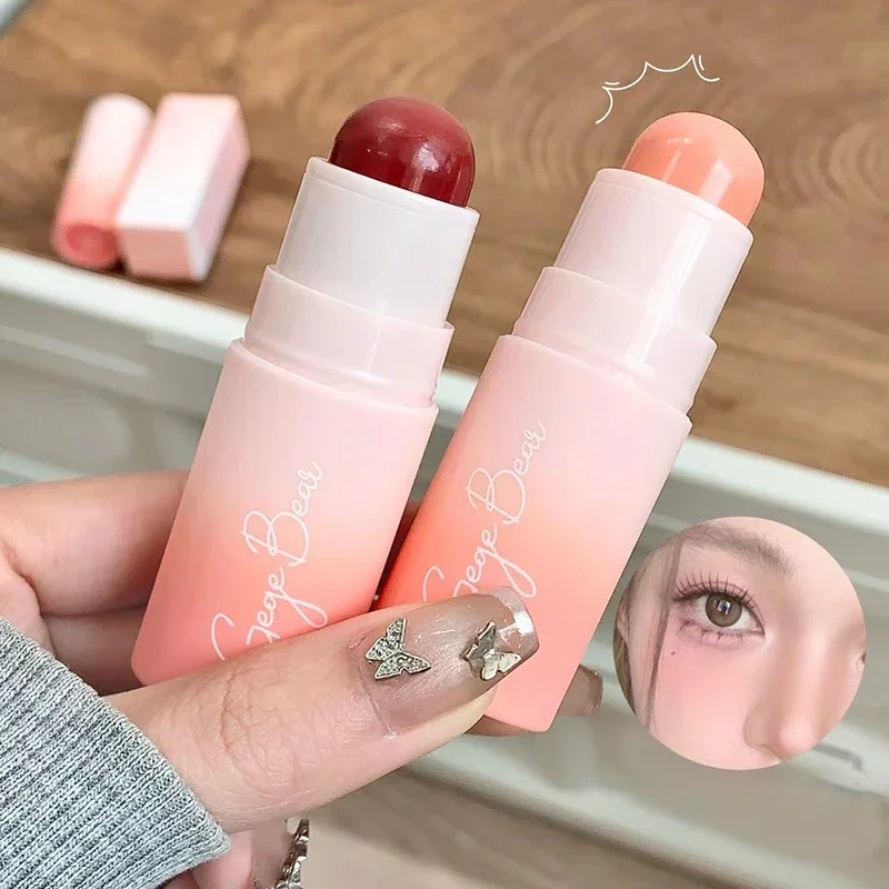 Bâton de fard à joues lisse rose fumé, crème longue durée, imperméable, éclaircissant naturel, couleur extensible, Rouge pour le visage, Contour des joues