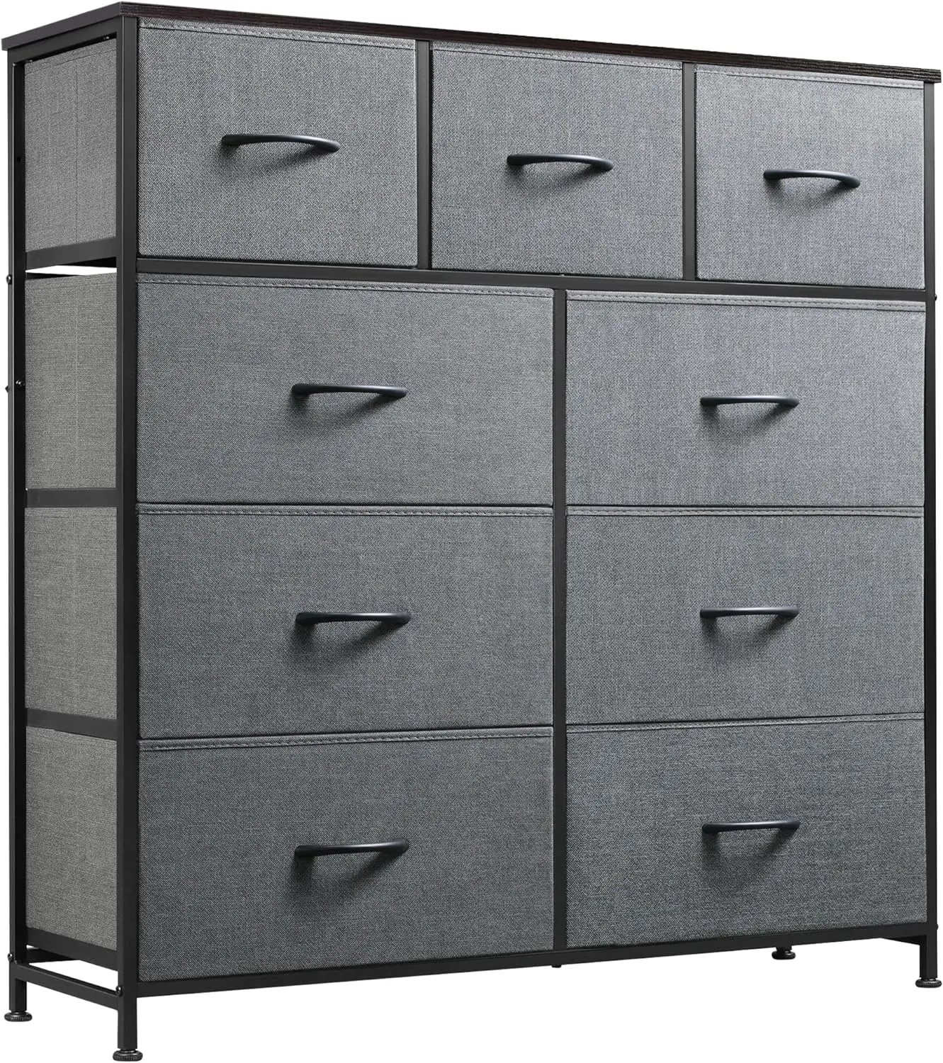 

9-Drawer Dresser, Fabric Storage Tower for Bedroom, Hallway, Entryway, Closet, Tall Chest Organizer Unit with Fabric Bins