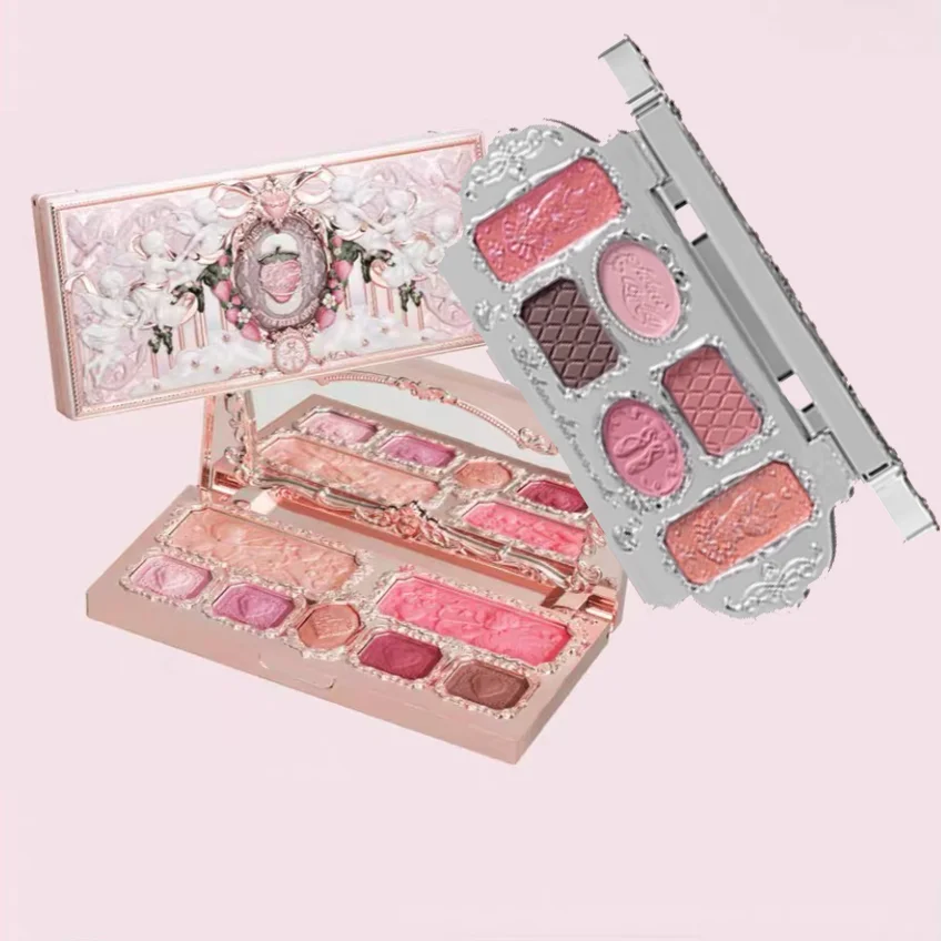 Flower Knows Makeup Swan Ballet Eyeshadow Palette Natural Nude Matte Shimmer Strawberry Cupid Glitter Pigment Eye Shadow Pallete