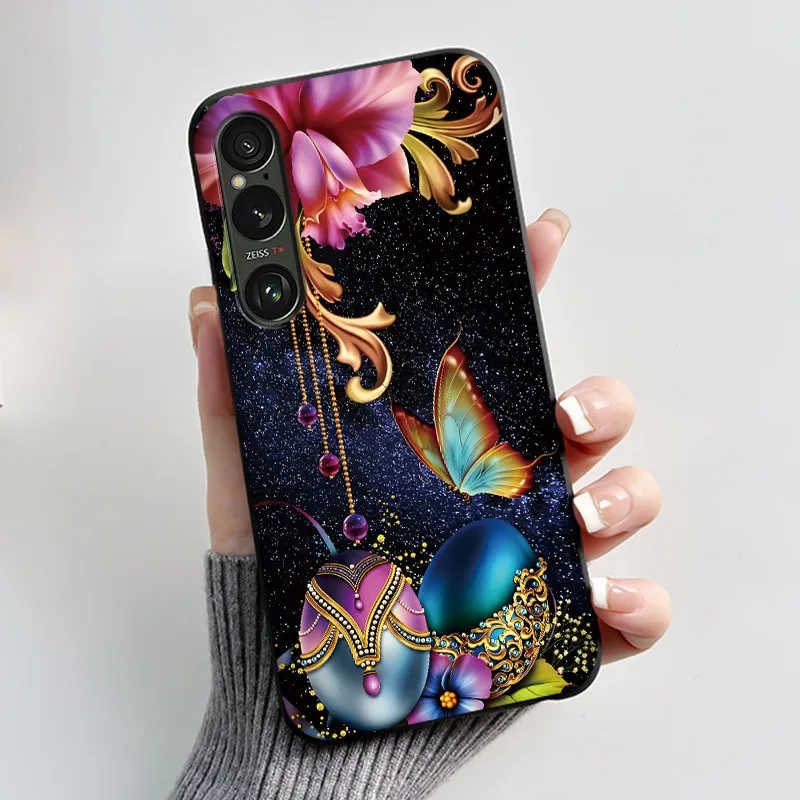 For Sony Xperia 1 VI VII Case Aesthetic Cute Cat Astronaut Soft Silicone Black TPU Back Cover Slim thin Shockproof Shell Fundas - view 5