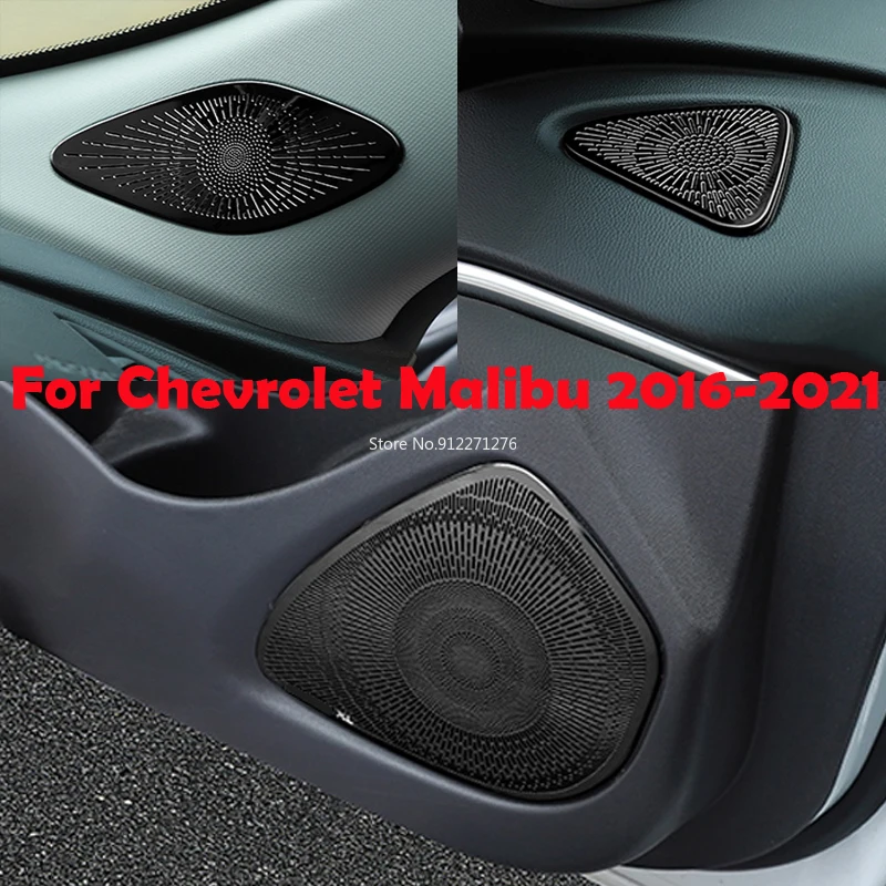 For Chevrolet Malibu 2016-2021 steel Interior Accessories  4 Door Audio Speaker Cover front air vent A pillar Loudspeaker Pad