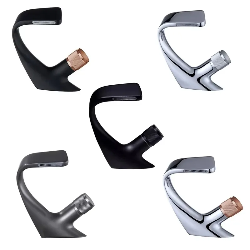 

Modern Design Art Brass Sanitary Ware Single Handle Hot Cold Water Bathroom Faucets Waterfall Face Basin Sink Faucet