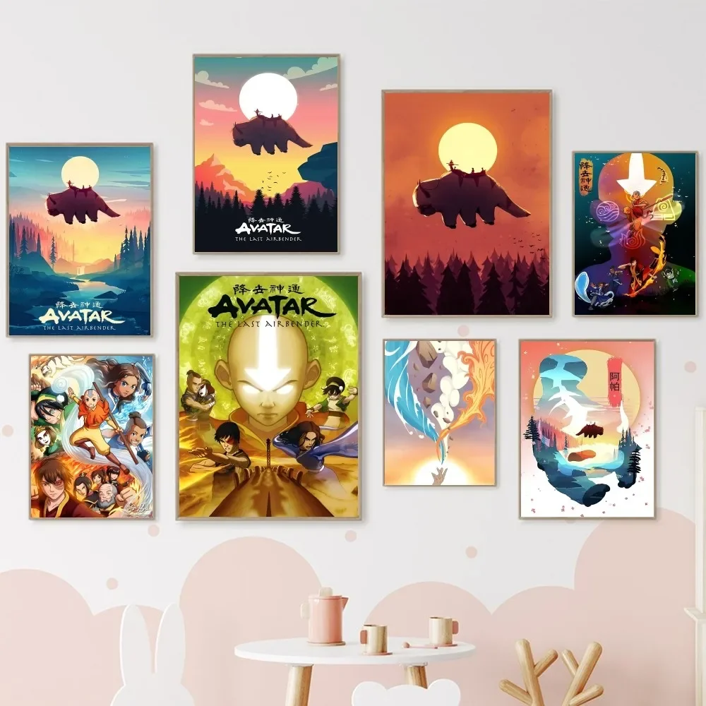 المشارك الصورة الرمزية آخر Airbender Appa قماش اللوحة غرفة المعيشة المنزلي غرفة نوم بار مقهى ديكور فني ديكور المنزل