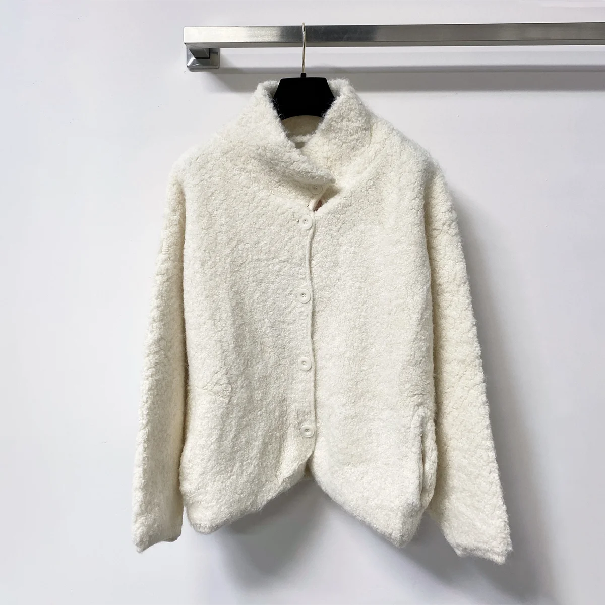 2026 high-quality women's autumn and winter thick mixed color granular knitted jacket261013193
