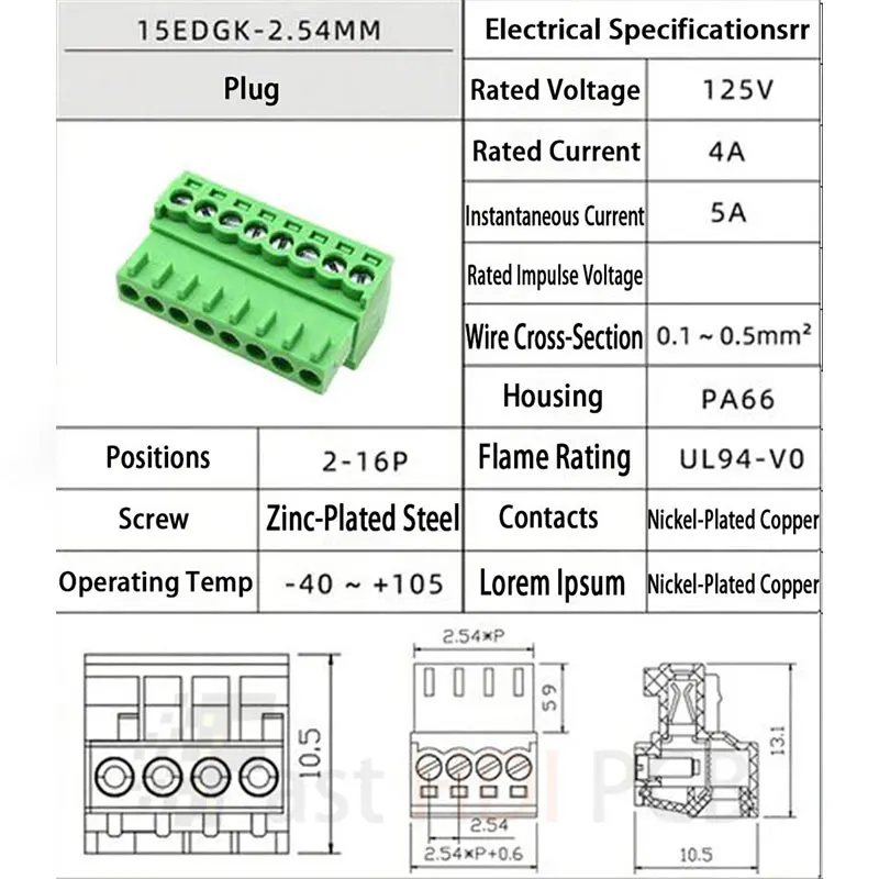 Tiny 2.54mm Pitch Air-Docking Connector JM15EDGKP-2EDGRK Male & Female Pair for PCB-Free Applications