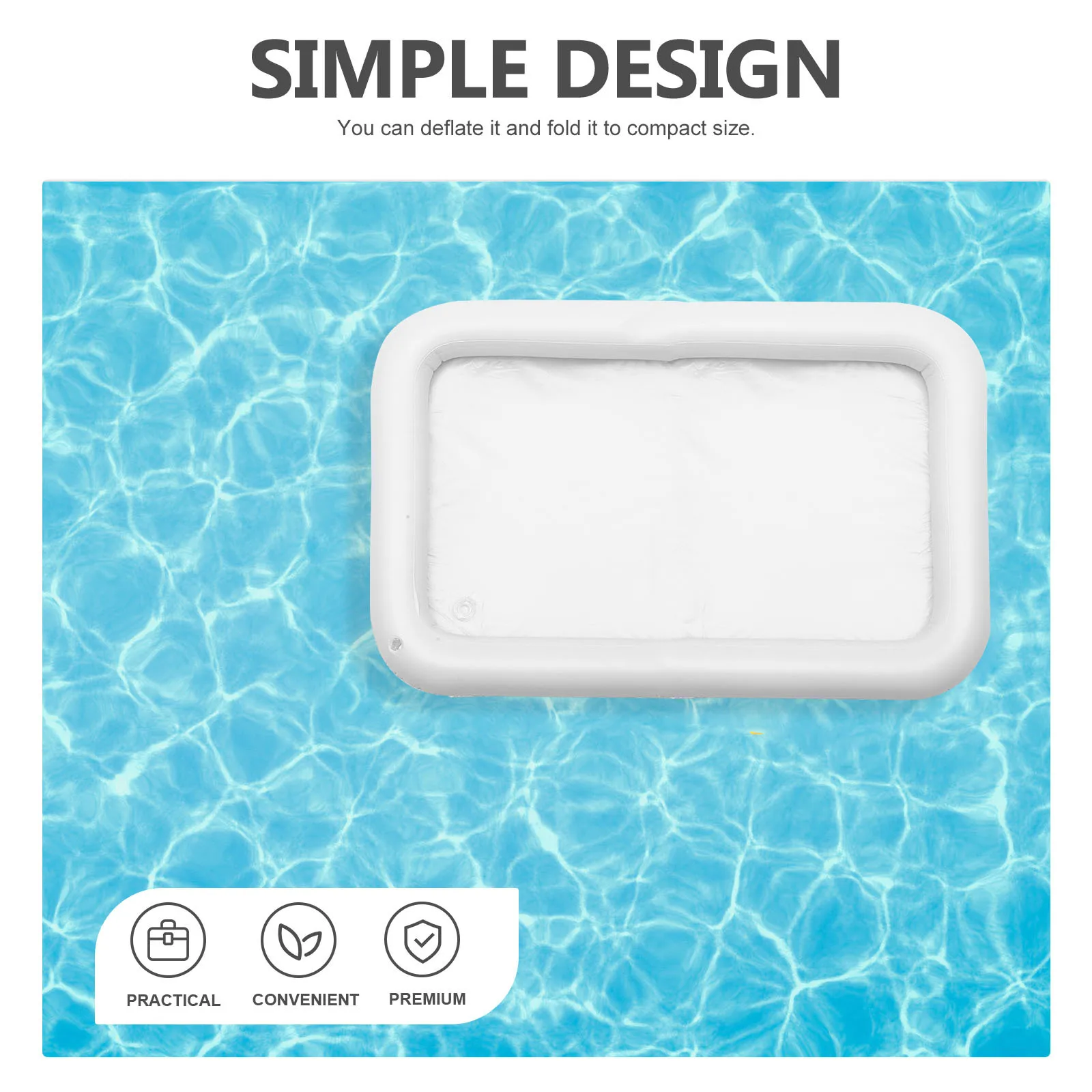 

2Pcs Inflatable Ice Serving Bars PVC Pool Cooler Trays for Outdoor Picnic Bbq Salad Drinks Holder Inflatable Serving Bar