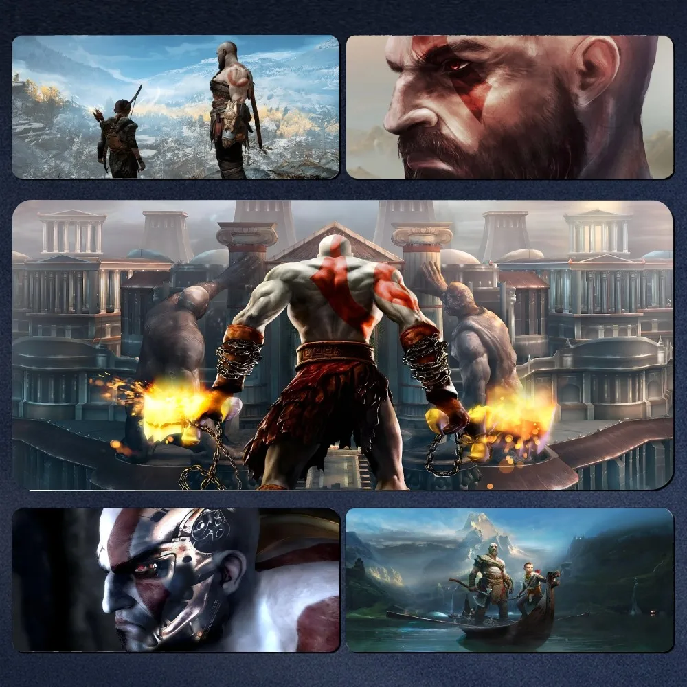 Game G-G-God Of War Mousepad Large Gaming Mouse Pad LockEdge Thickened Computer Keyboard Table Desk Mat