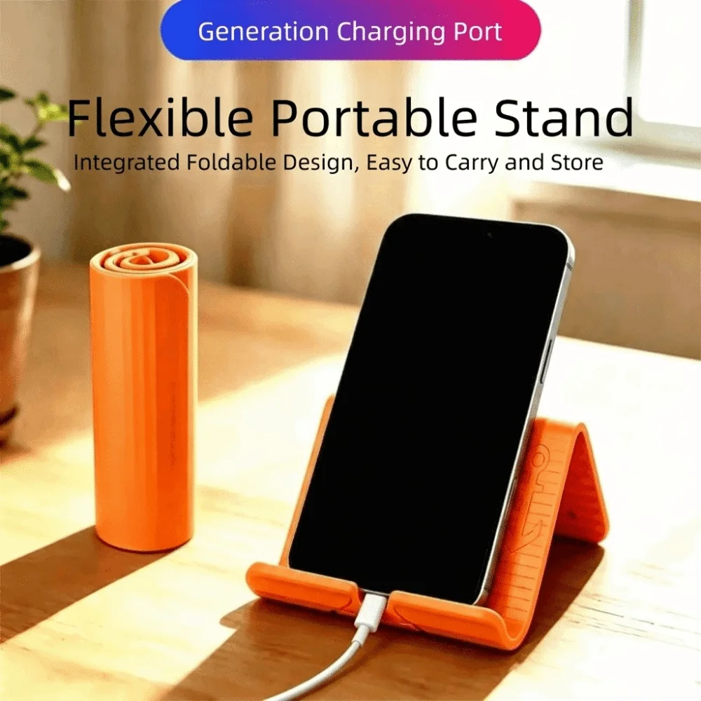Foldable Foldable Phone Holder Silicone Multi-Angle Desktop Tablet Stand Flexible Bendable Flexible Phone Bracket Desktop Use
