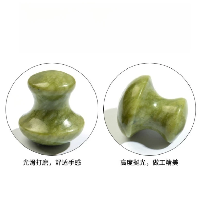 1 SZT. Naturalny Zielony Kwarc Kamień Grzybek Masażer Masaż Twarzy Pielęgnacja Oczu i Szyi Akupunktura Meridiany Zdrowie Narzędzia Kosmetyczne