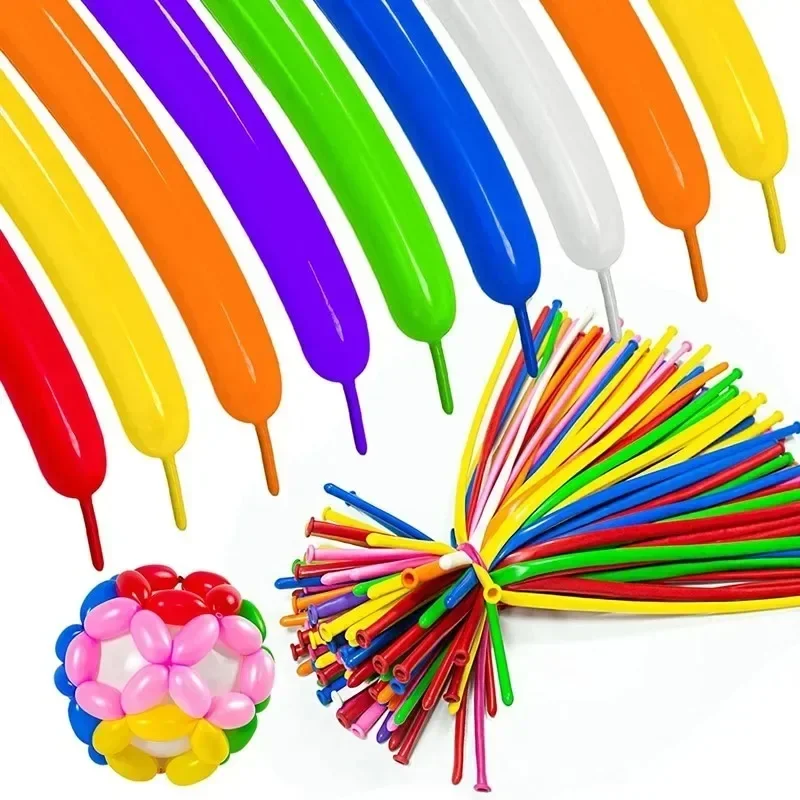 100 stücke Bunte Verdrehen Luftballons Magie Lange Streifen Latex Ballon Für Kinder Geburtstag Party Hochzeit Dekoration DIY Tier Modellierung