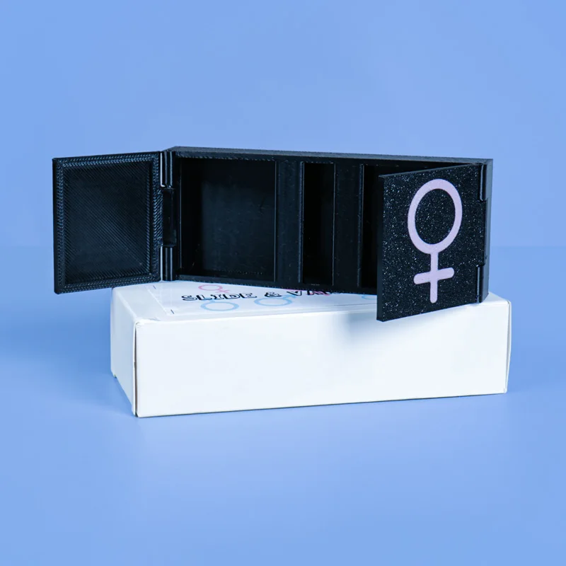 Slide Vanish Box Magic Tricks Classic Close-up Transportation Illusion Gimmicks Mentalism Props Coin Vanishing Appearing Magia