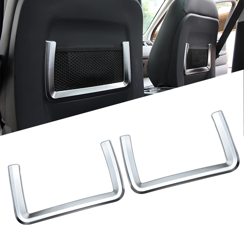 2 Pcs ABS Chrome Rear Row Seat Net Frame Cover Trim For Land Rover Discovery Sport 2015 2016 2017 Car Accessories