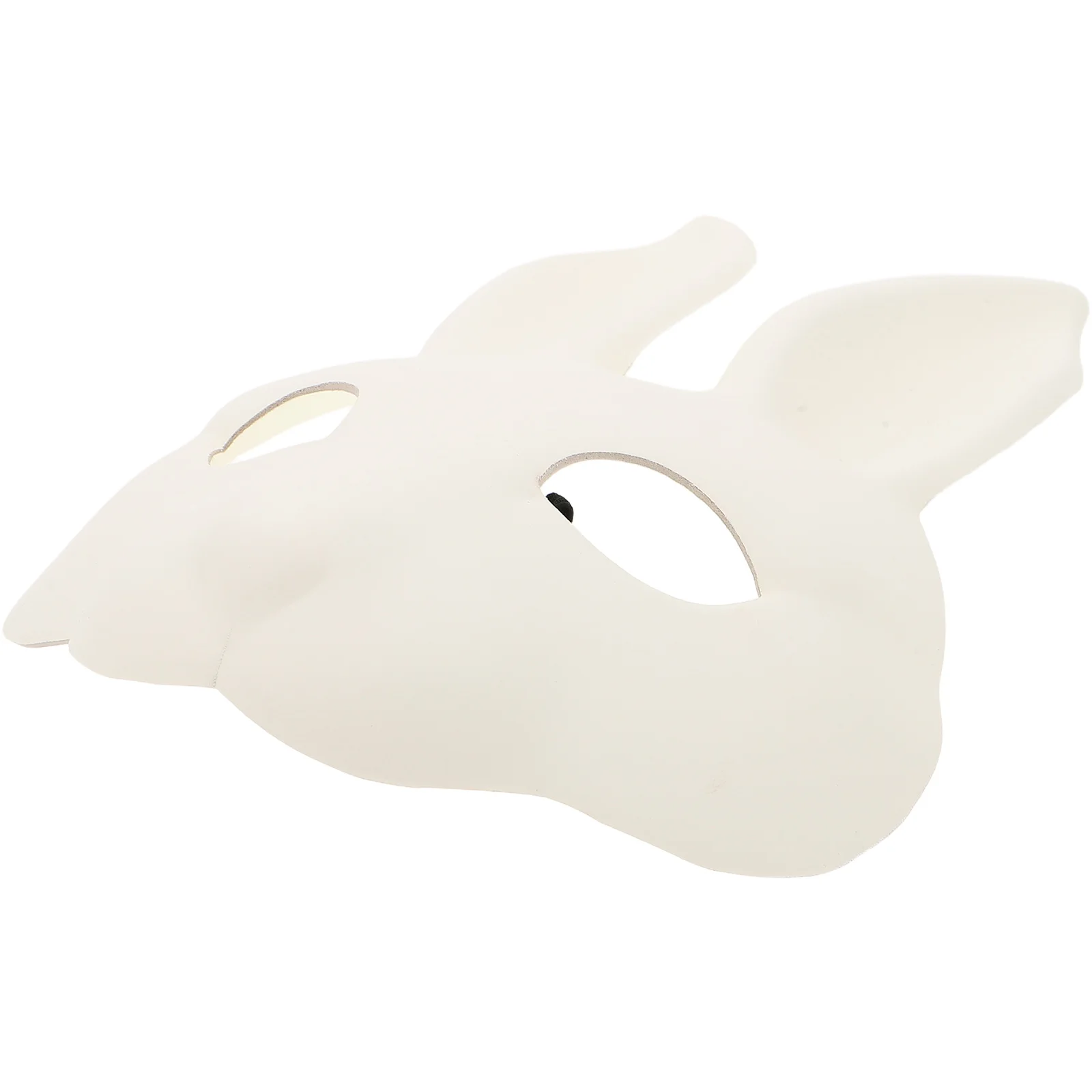 Halloween Bunny Mask Half Face White Rabbit Costume Mask for Kids Adults Masquerade Carnival Birthday Easter Party DIY Painting
