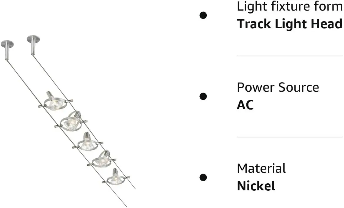 Imagem -03 - Tiella-accent Kits de Iluminação Eletrônica Baixo Volt Trilha de Superfície 100 Watts Halogênio Níquel Fosco 800cbl5pn Pacotes