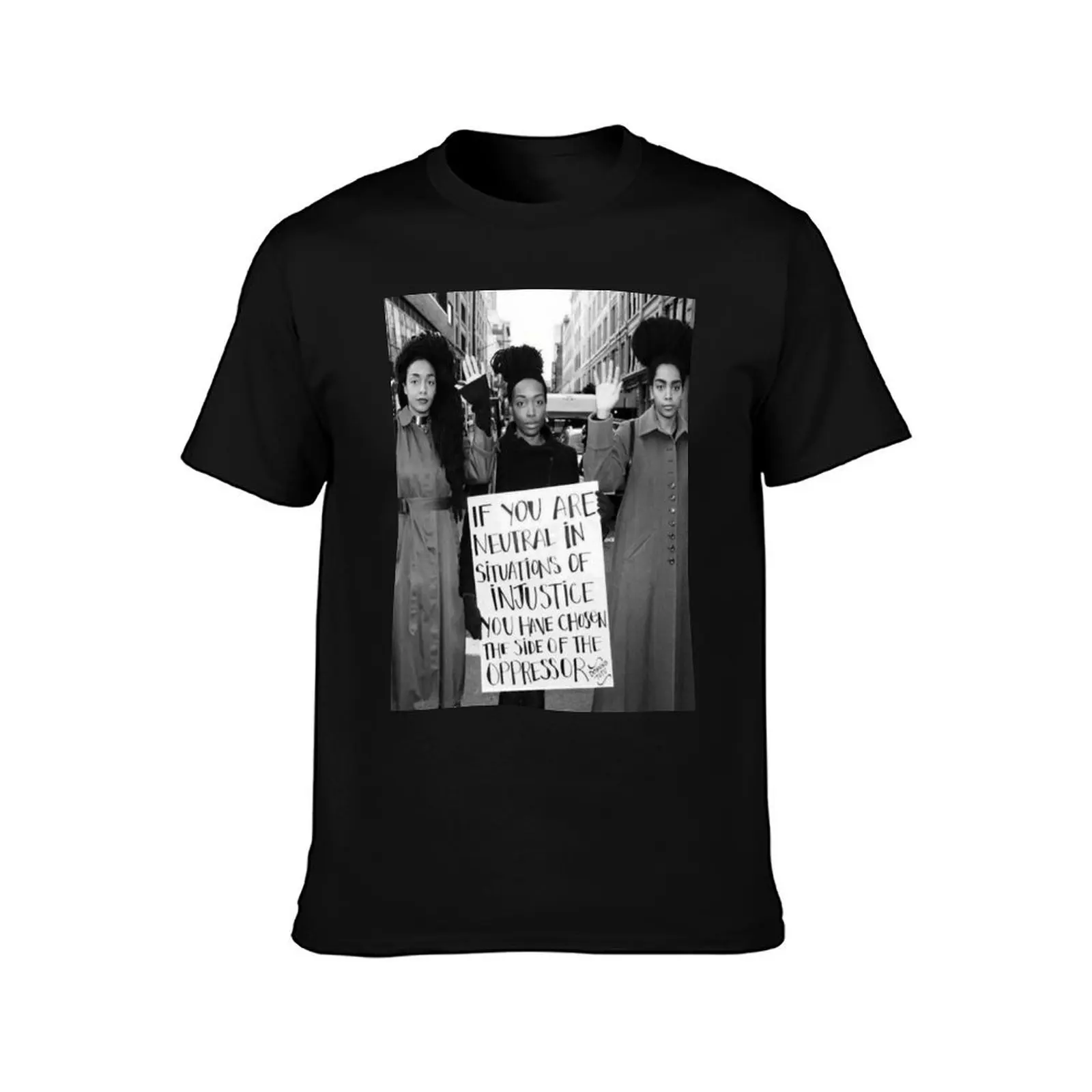 if you are neutral in situations of injustice T-Shirt All Match Print Short Sleeve Top