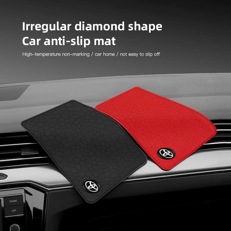 Car PVC Non-Slip Mat Dashboard Phone Anti Slip Pad For Toyota Hilux Aygo Supra Camry Land Axio Auris Cruiser Caldina Tacoma Aqua