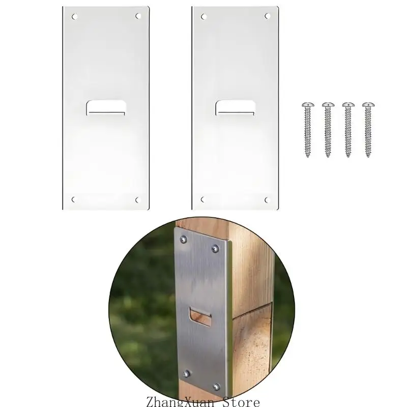 Metall-Briefkasten-Stützhalterungs-Set für 4 x 4 Holzpfosten, Heimprojekte, 2er-Set, 3 x – Detail 5