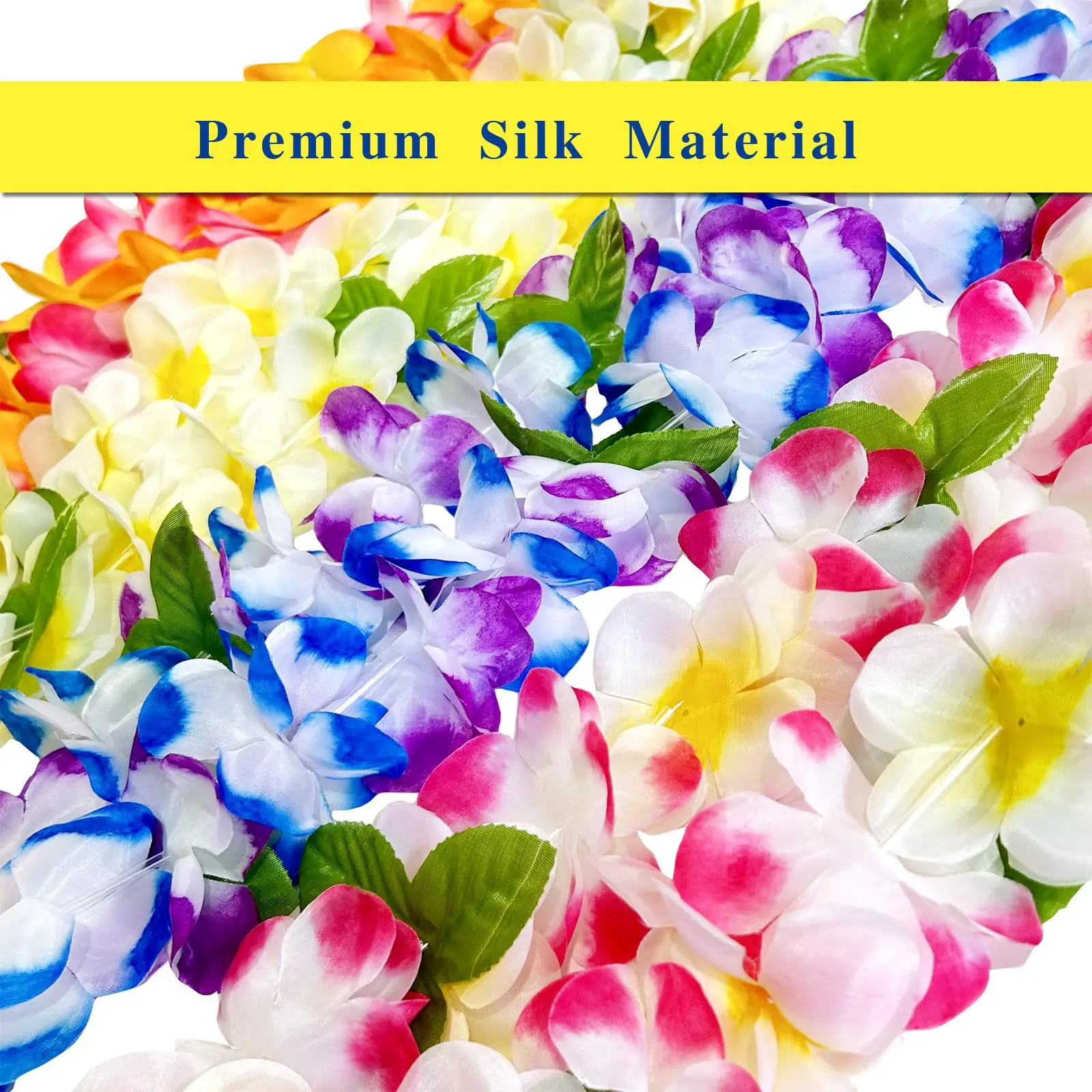 6/12/24/50 Stück Hawaiianische Blumenkette Künstliche Blumengirlande Tropische Party Sommer Strand Hochzeit Geburtstag Pool-Party Dekoration – Detail 5
