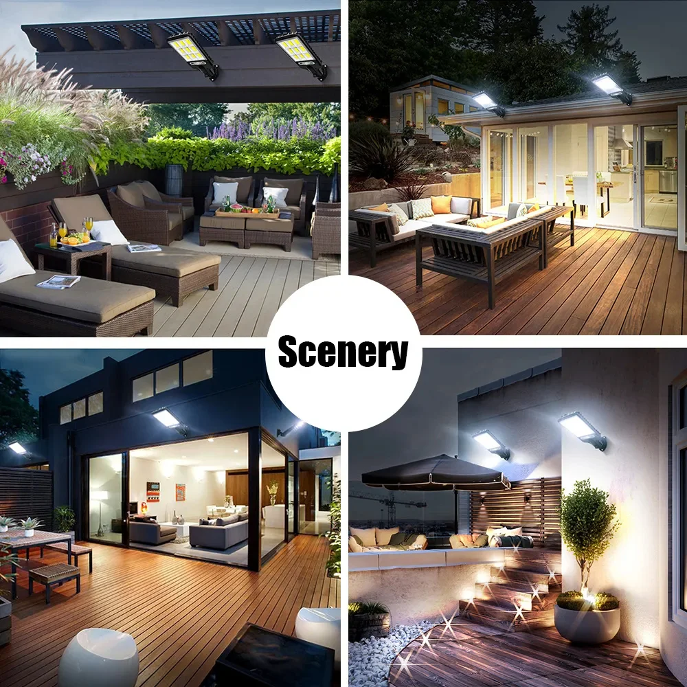 

1~4PCs Solar Street Lights Outdoor Solar Lamp With 3 Mode Waterproof Motion Sensor Security Lighting for Garden Patio Path Yard