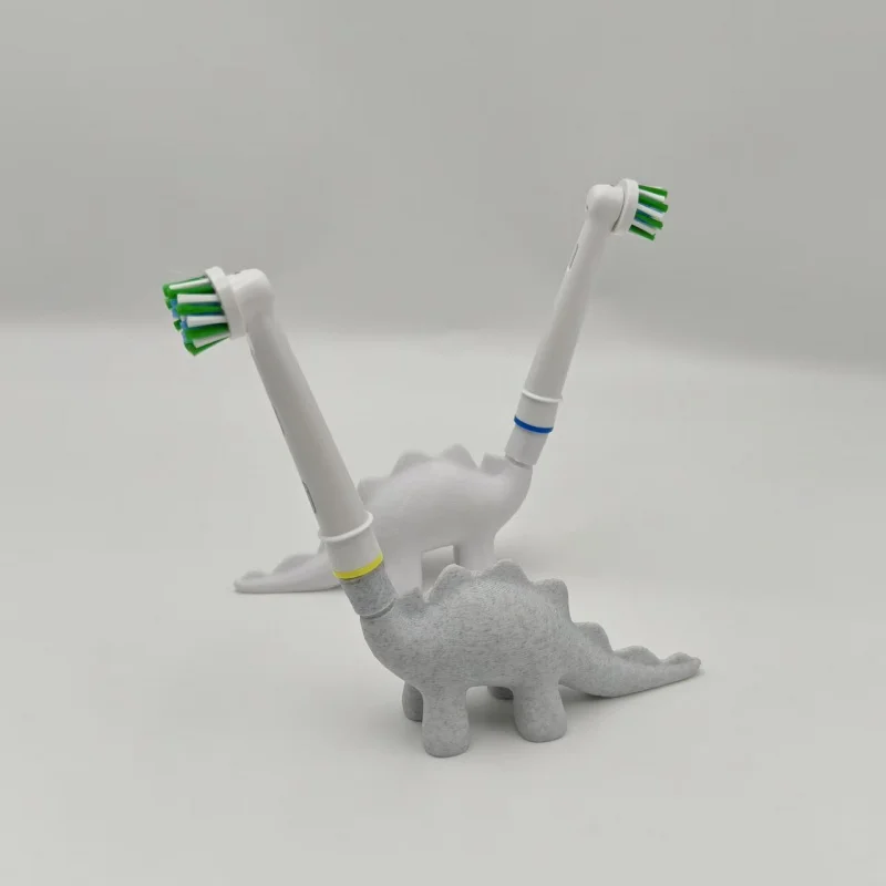 Cute Dinosaur Electric Toothbrush Holder with Stand - Compatible with Oral-B Electric Toothbrushes, No Power Required