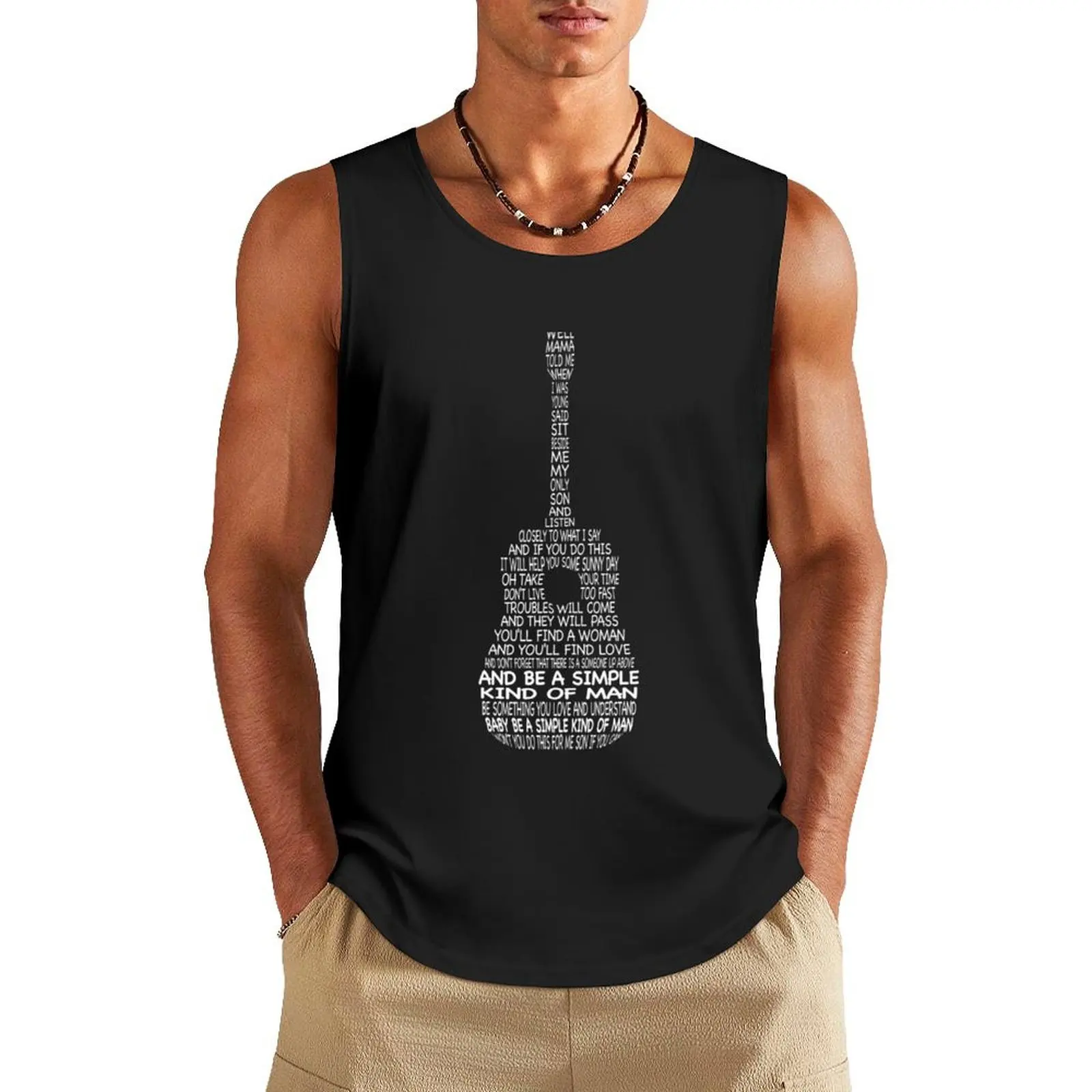 band simple man lyrics viny Tank Top Japanese t-shirt Men's gym