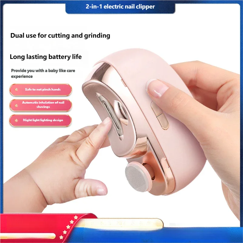 

Electric Nail Clipper Grinding and Polishing 2 in 1 Multifunctional Portable Automatic Nail Grinder Electric Manicure Tool